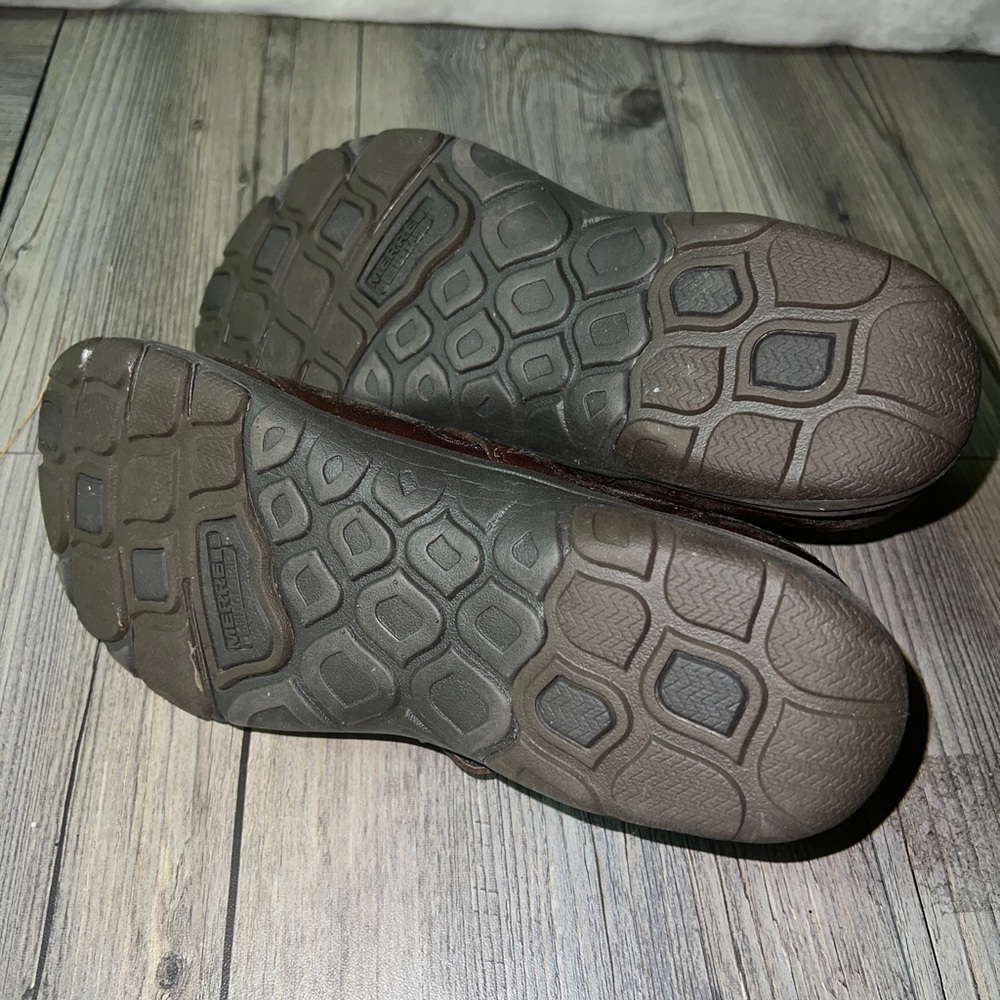 Merrell Women’s Woodbury Buckle Brown Leather Slip-On size 8.5 Select Grip Shoes - Picture 8 of 8